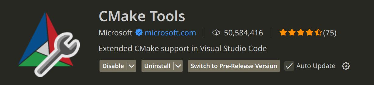 cmake tools from microsoft in vscode